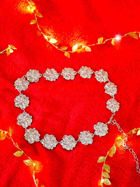 CEINTURE ARGENTÉ FLEURS