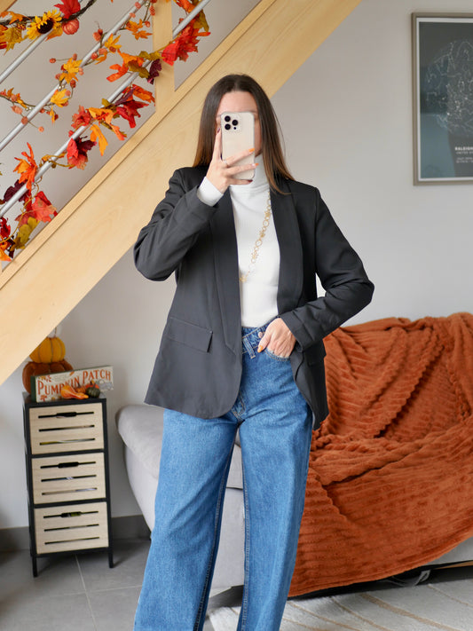 BLAZER NOLAN NOIR (PETITE ET GRANDE TAILLE)