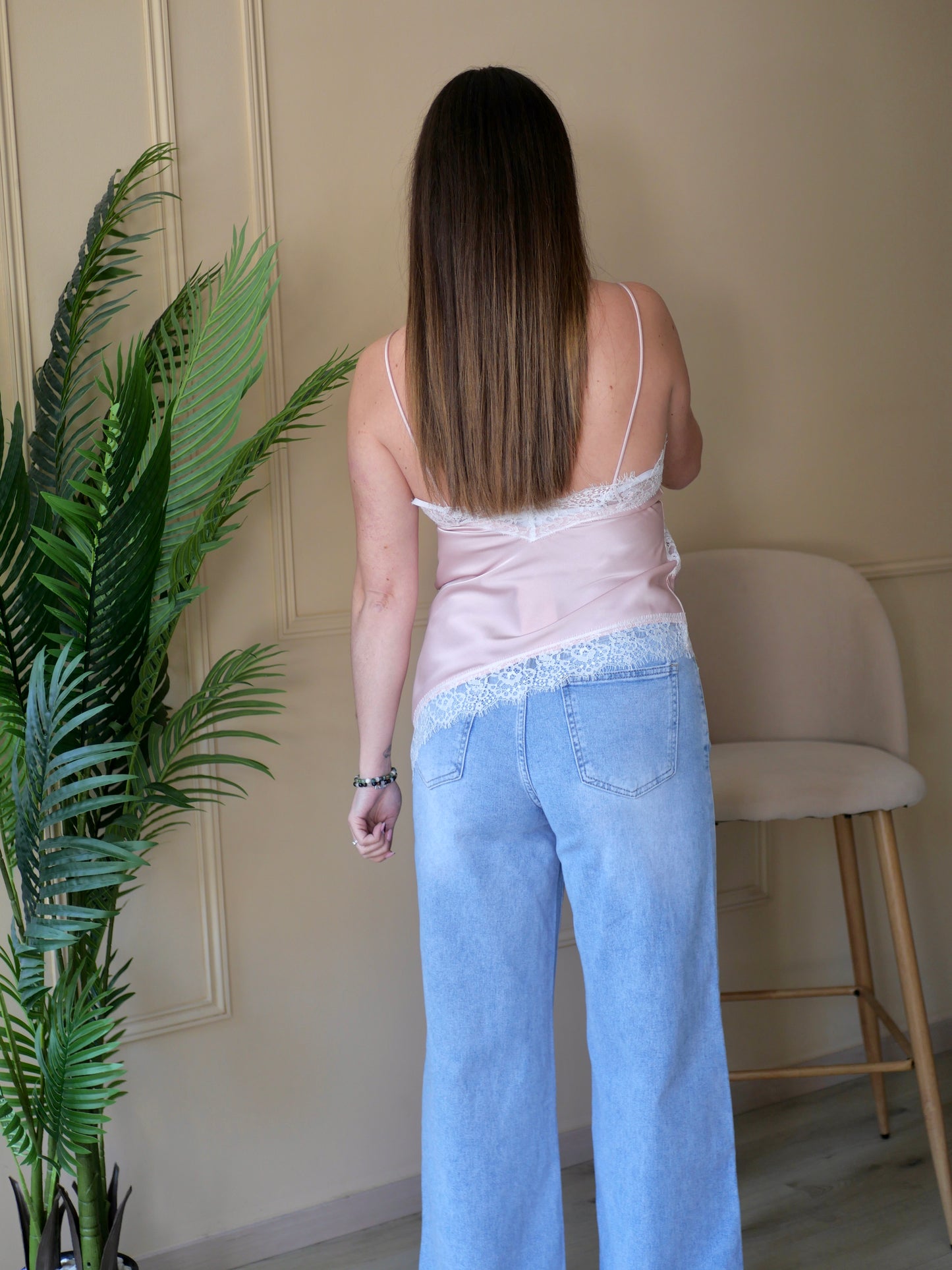 TOP ASYMÉTRIQUE BILLIE ROSE PALE