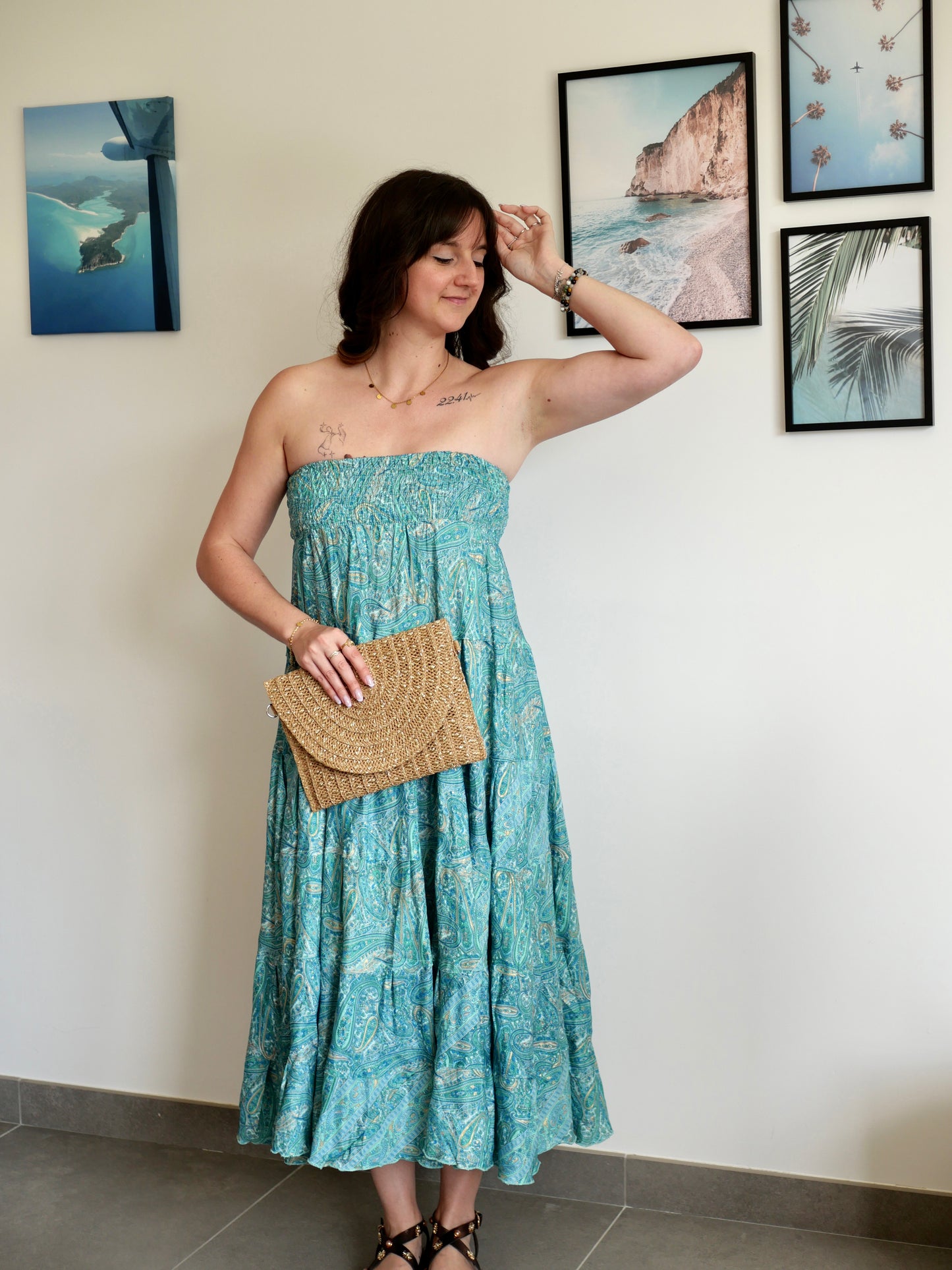 JUPE SIENNA TURQUOISE