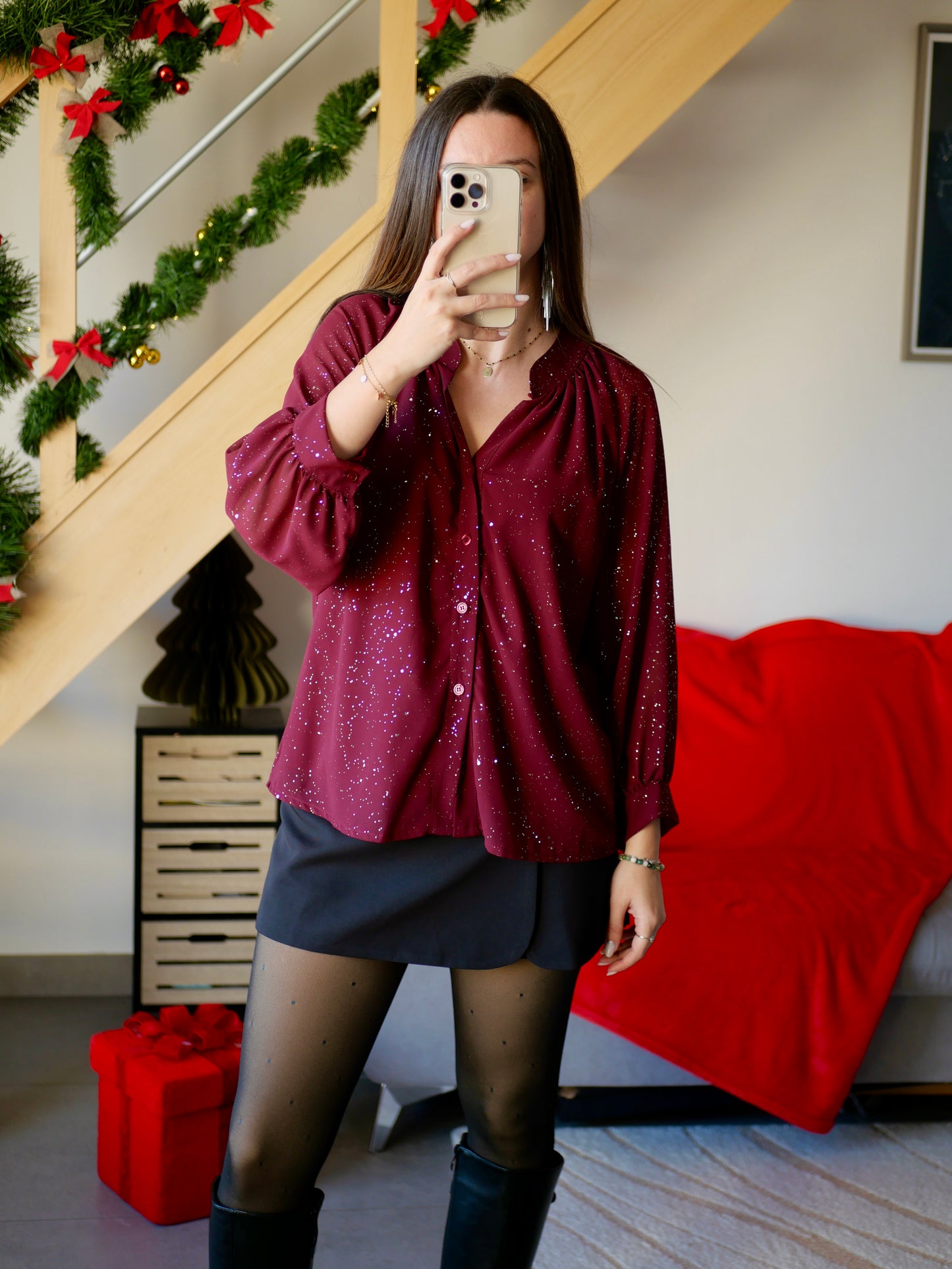 BLOUSE CÉLESTE BORDEAUX