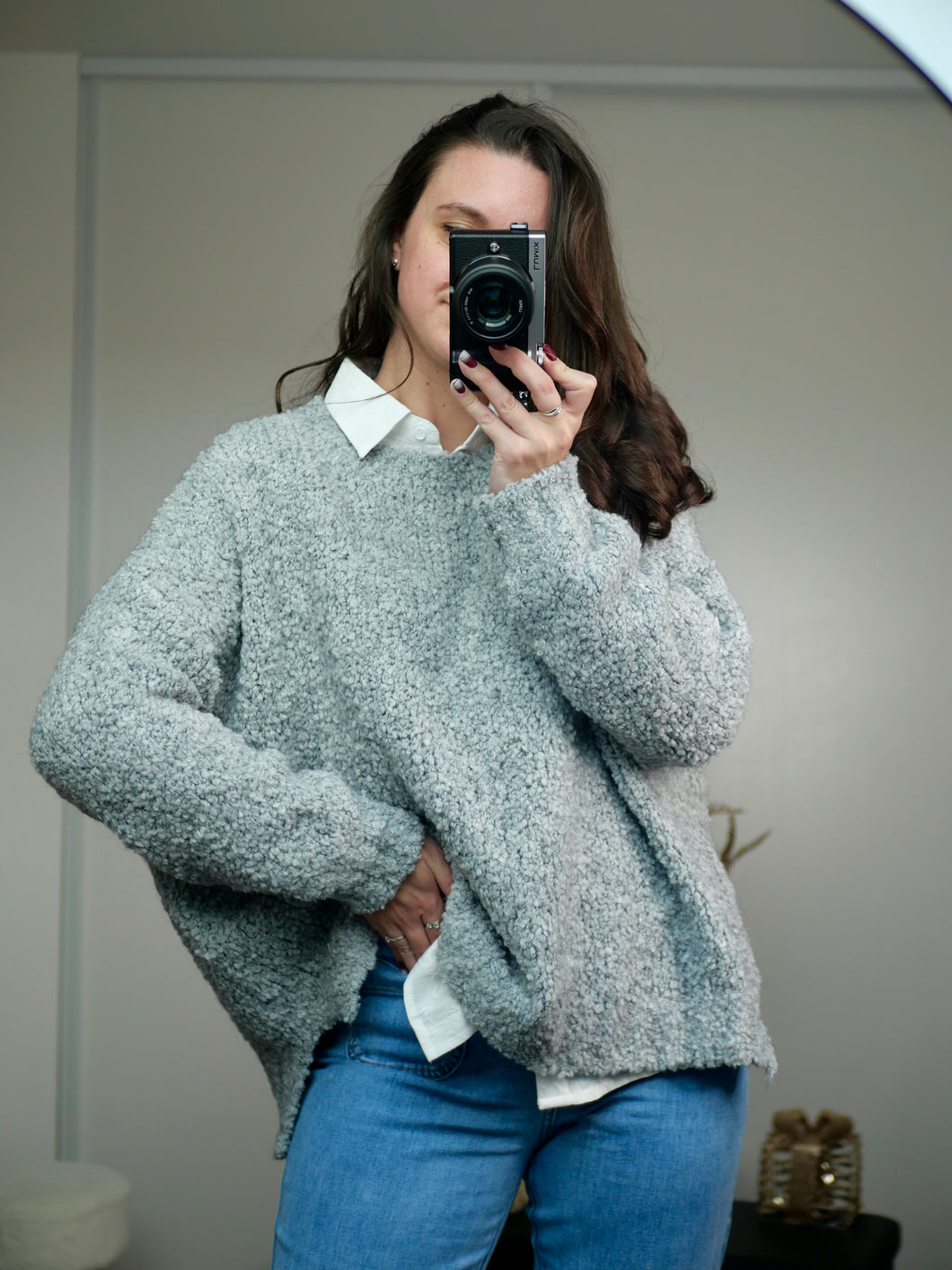 PULL JULIETTE GRIS (PETITE ET GRANDE TAILLE)