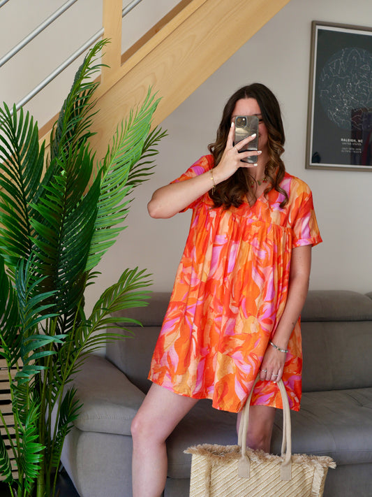 ROBE SHORT SUNSET (PETITE ET GRANDE TAILLE)