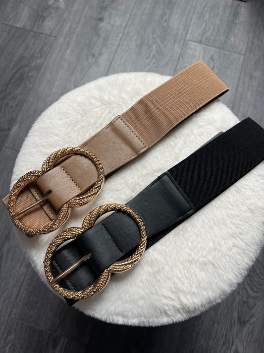 CEINTURE DOUBLE RONDS DORÉS