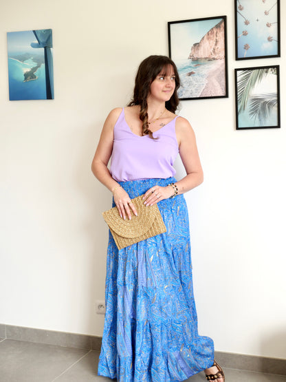 JUPE SIENNA BLEU ET VIOLET