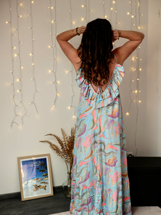 ROBE MADRID PASTEL (PETITE ET GRANDE TAILLE)