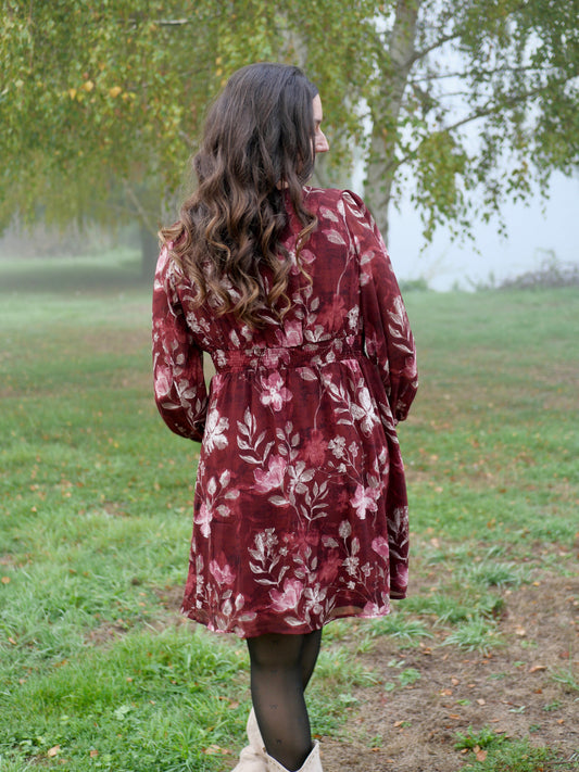 PAOLA BROWN SHORT DRESS
