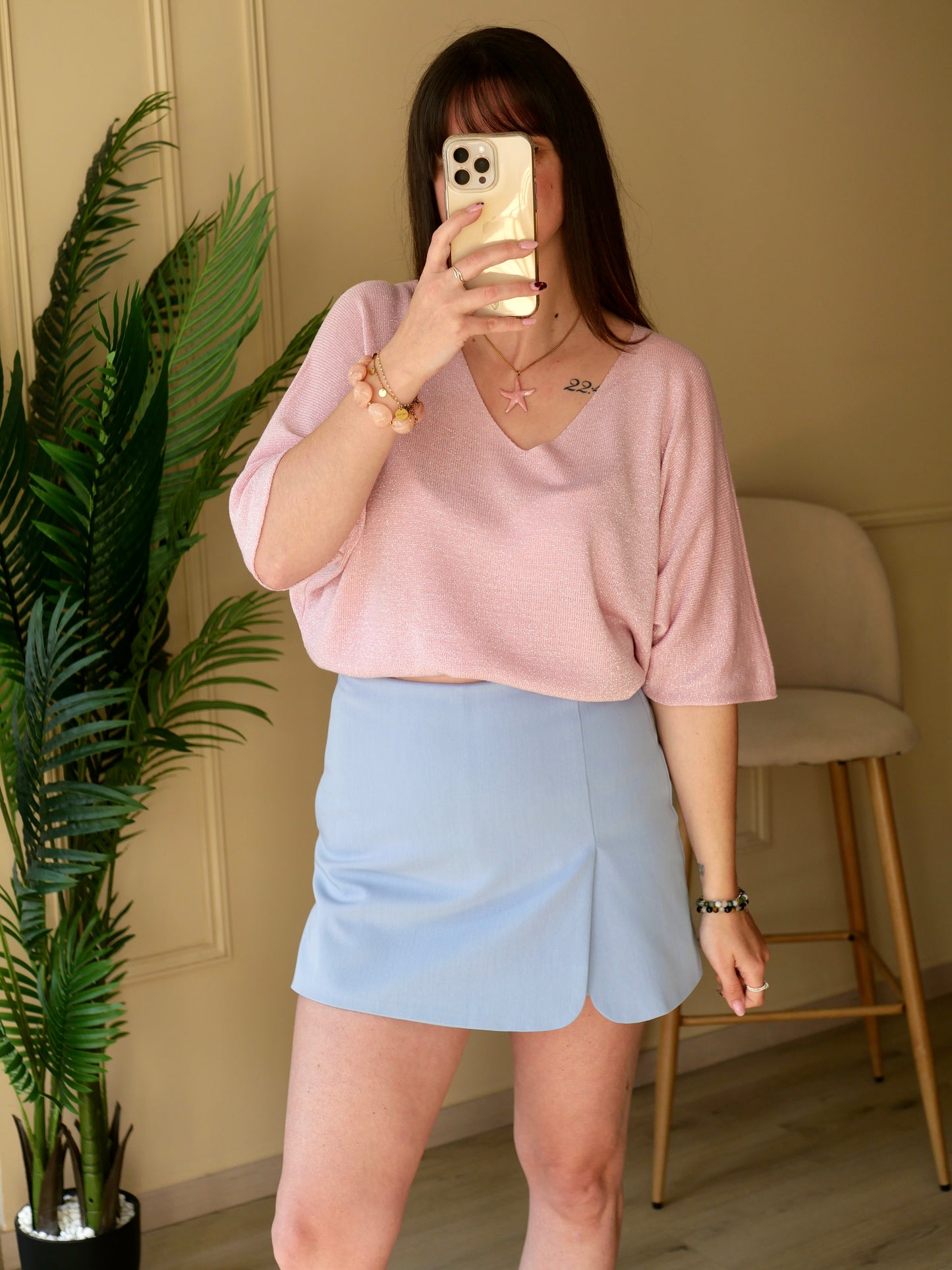 JUPE SHORT MADISON BLEU