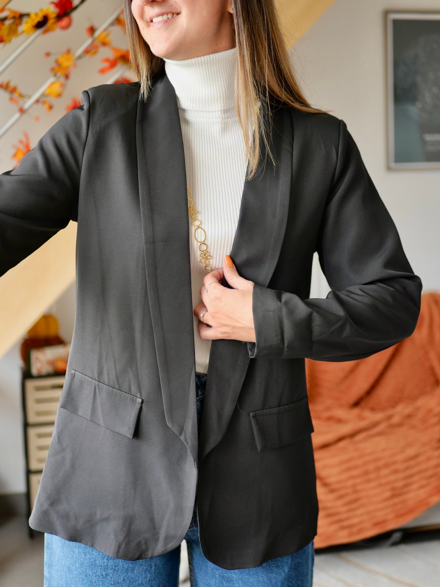 BLAZER NOLAN NOIR (PETITE ET GRANDE TAILLE)