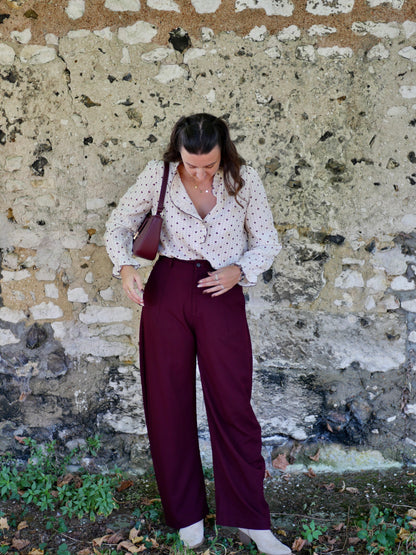 TAUPE BROWN CLARA BLOUSE (PETITE AND PLUS SIZE)