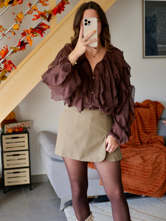 BLOUSE VICTOIRE CHOCOLAT