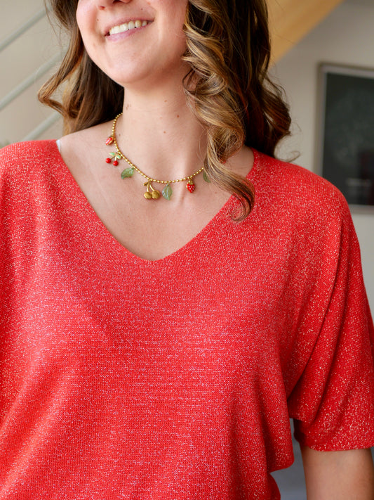 COLLIER CERISE