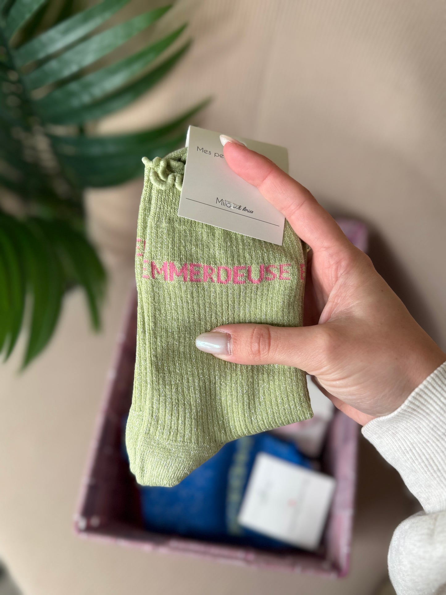 CHAUSSETTES PAILLETÉES EMMERDEUSE