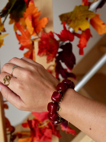 BRACELET ZOE BORDEAUX