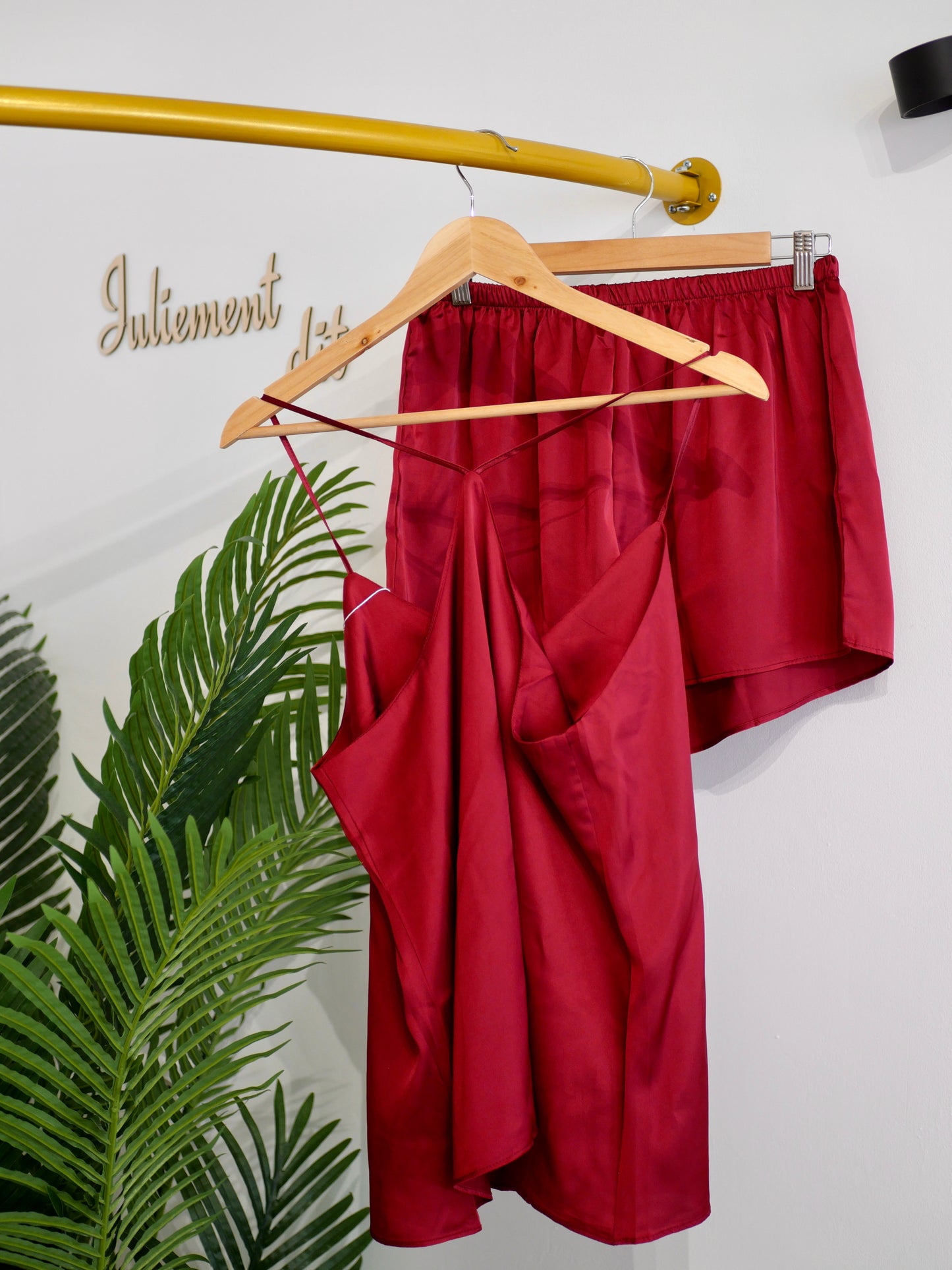PYJAMA BÉZIERS BORDEAUX (PETITE ET GRANDE TAILLE)