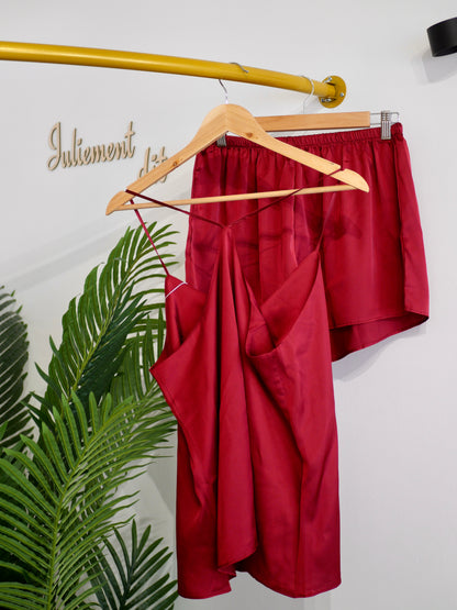 PYJAMA BÉZIERS BORDEAUX (PETITE ET GRANDE TAILLE)