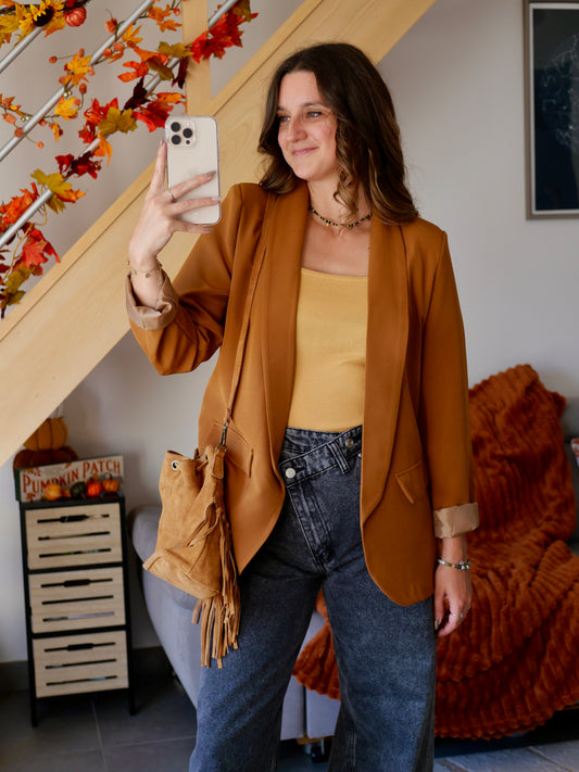 BLAZER NOLAN CAMEL (PETITE ET GRANDE TAILLE)