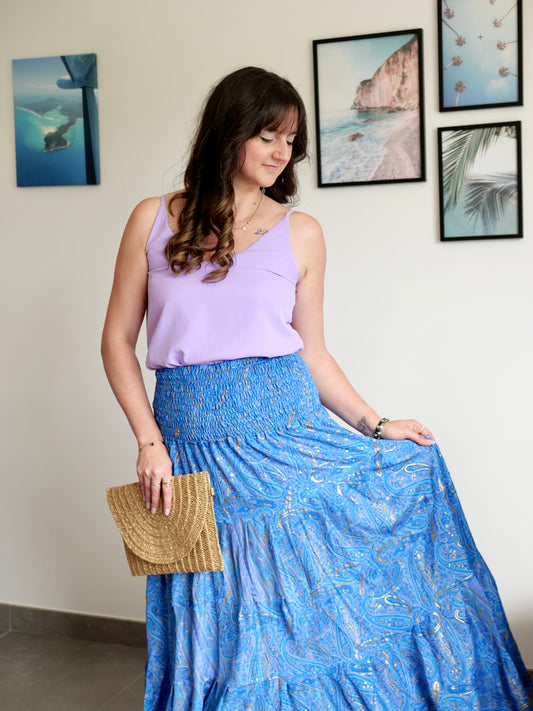 JUPE SIENNA BLEU ET VIOLET