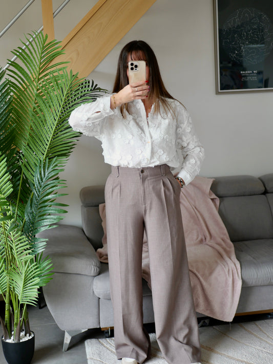 PANTALON BASILE TAUPE