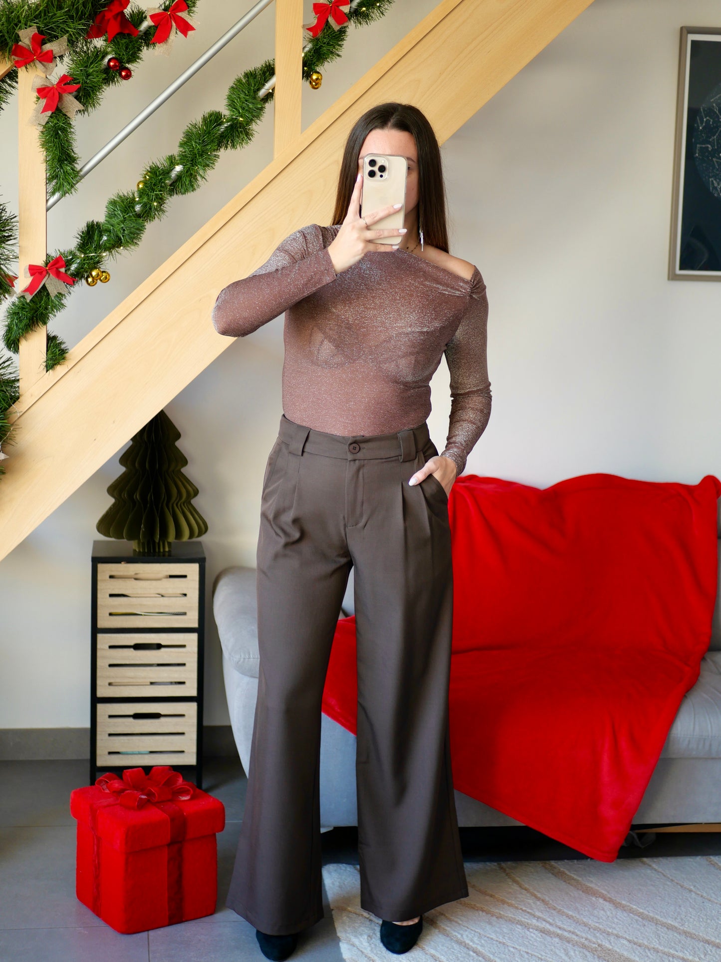 PANTALON SOLINE CHOCOLAT