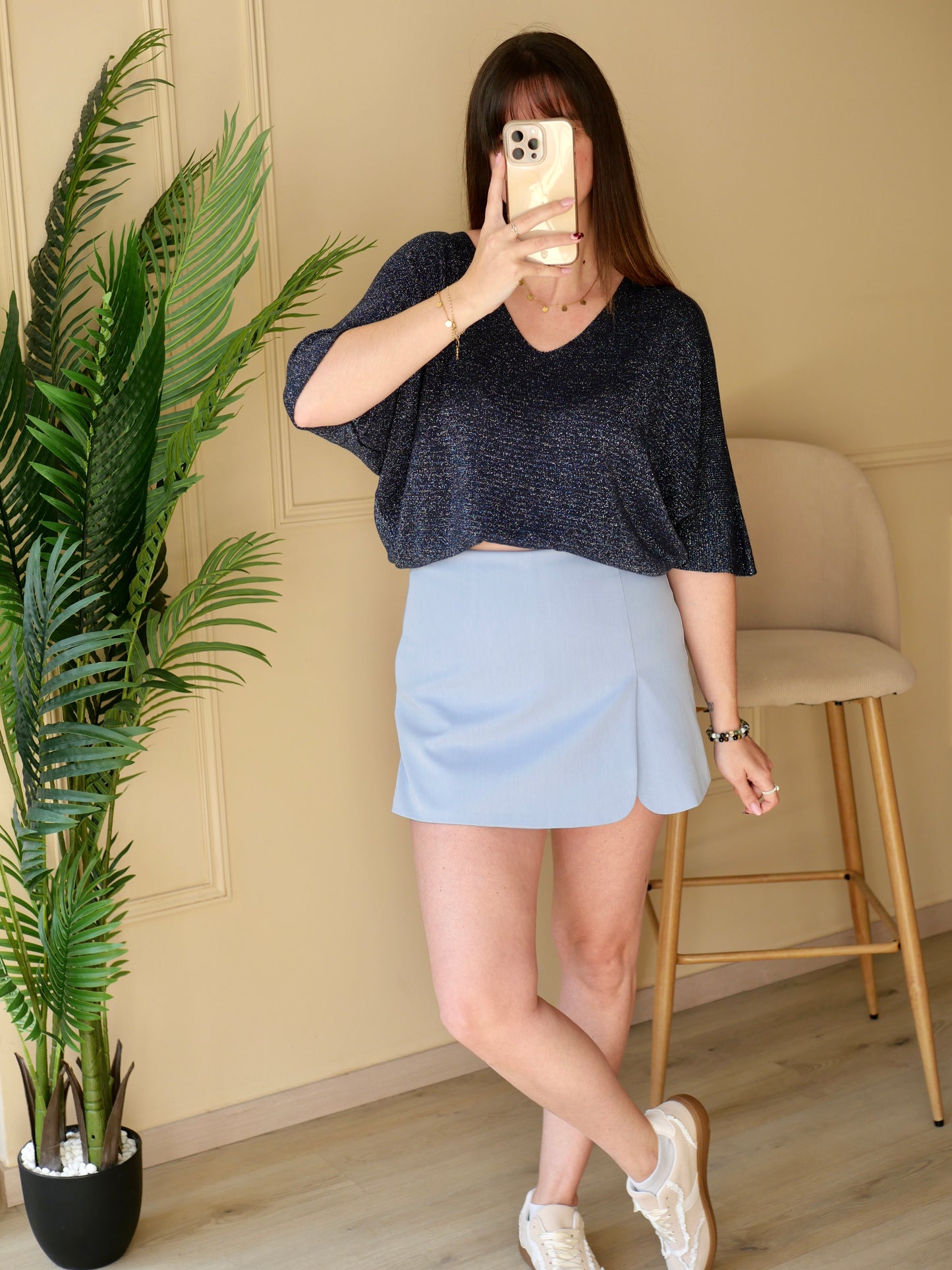 JUPE SHORT MADISON BLEU