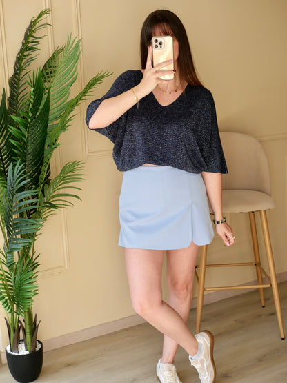 JUPE SHORT MADISON BLEU