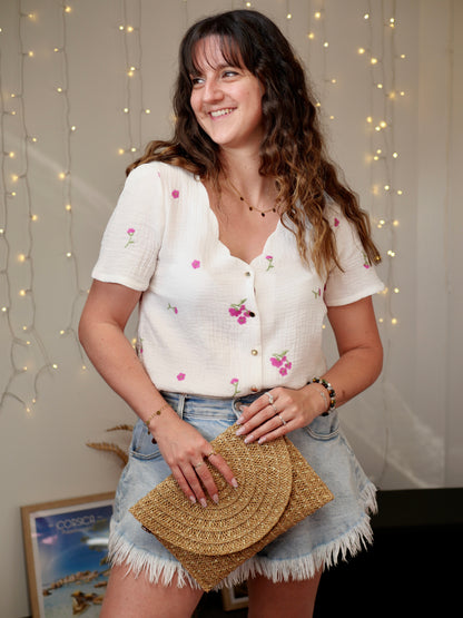 BLOUSE FLORA (PETITE ET GRANDE TAILLE)