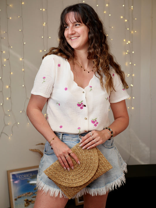 BLOUSE FLORA (PETITE ET GRANDE TAILLE)