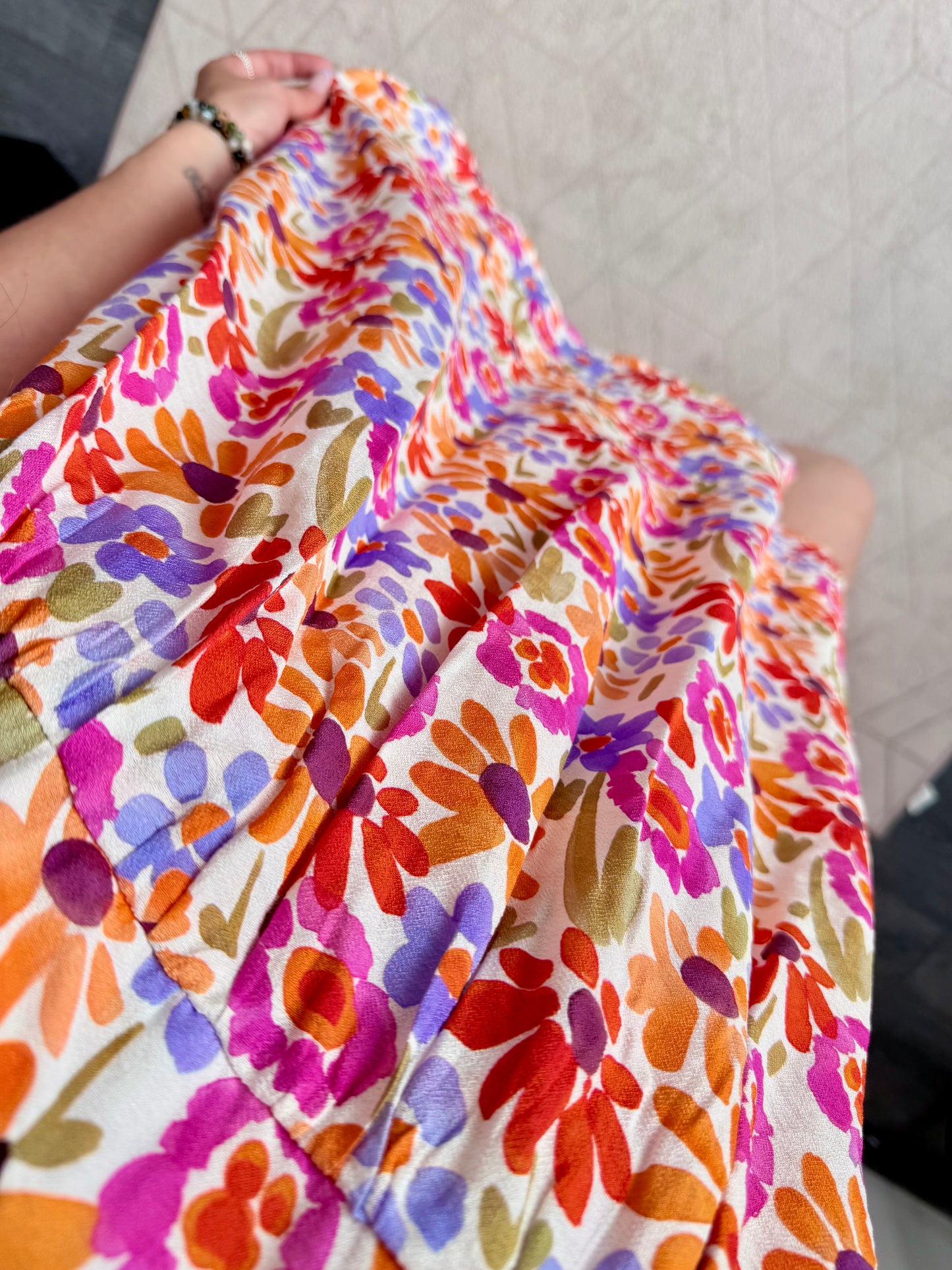 ROBE SHORT FLEUR (PETITE ET GRANDE TAILLE)