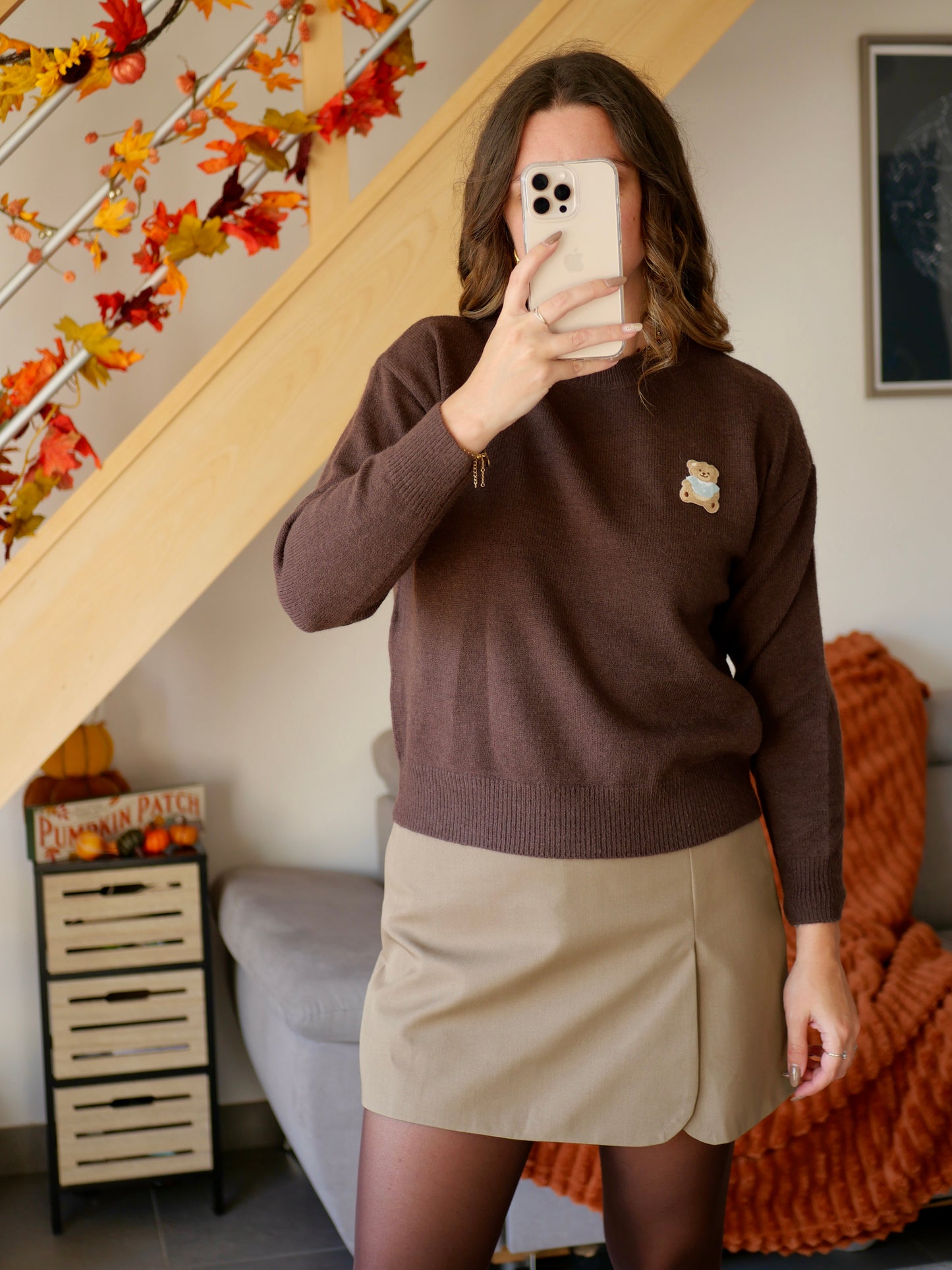 PULL TEDDY CHOCOLAT (PETITE ET GRANDE TAILLE)