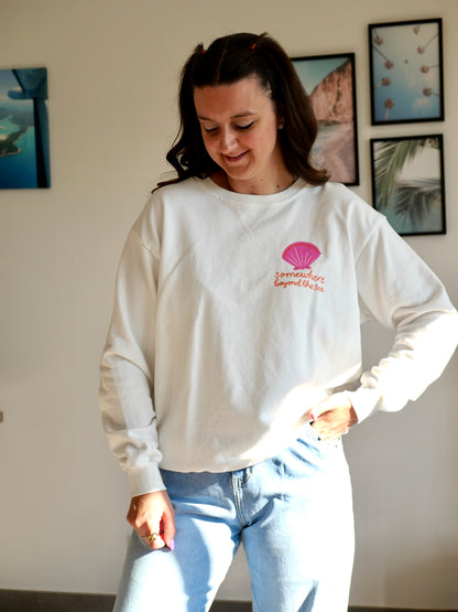SWEAT PALMIER BLANC