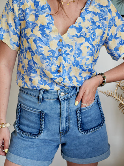 SHORT TESSA BLEU FONCÉ