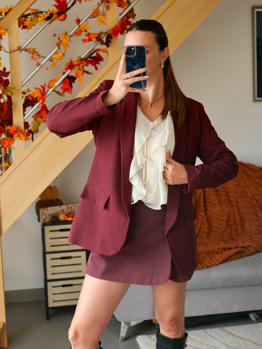BLAZER NOLAN BORDEAUX (PETITE ET GRANDE TAILLE)