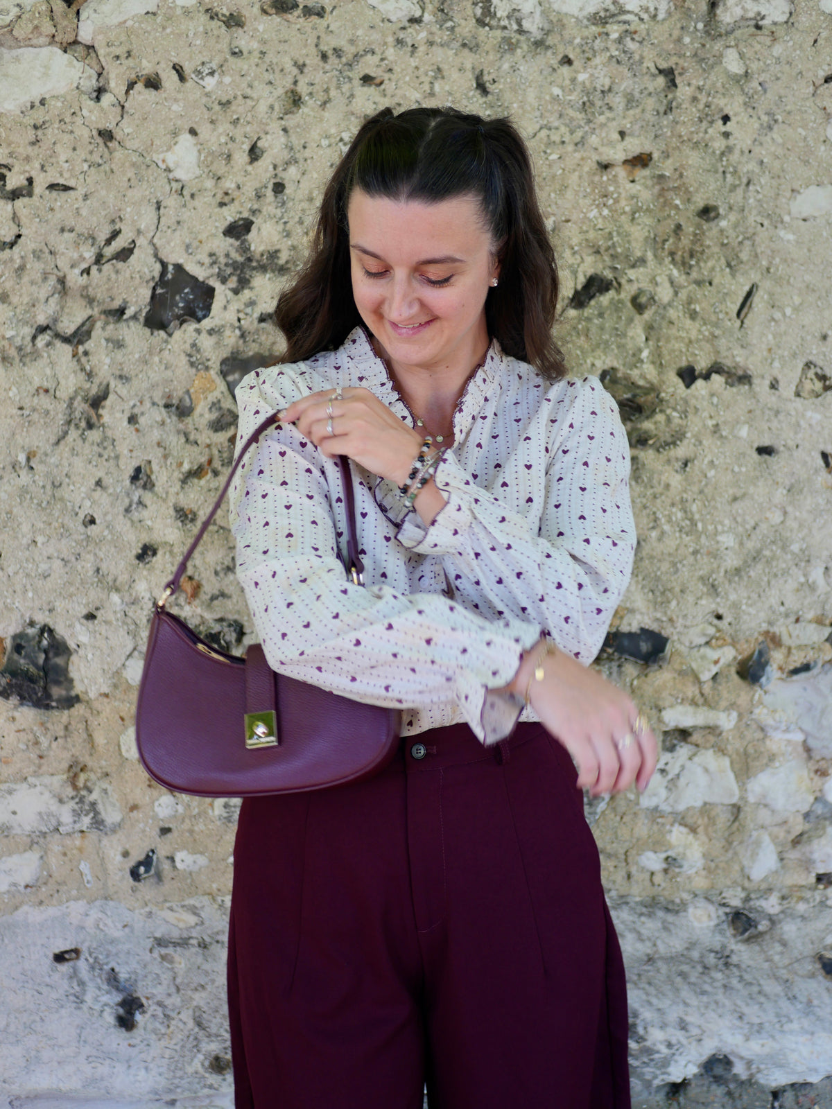 TAUPE BROWN CLARA BLOUSE (PETITE AND PLUS SIZE)