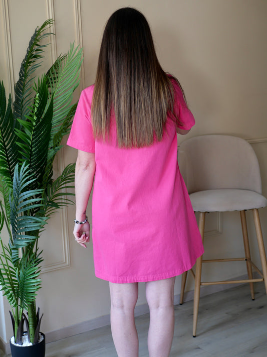 ROBE MIRIAM FUCHSIA (PETITE ET GRANDE TAILLE)