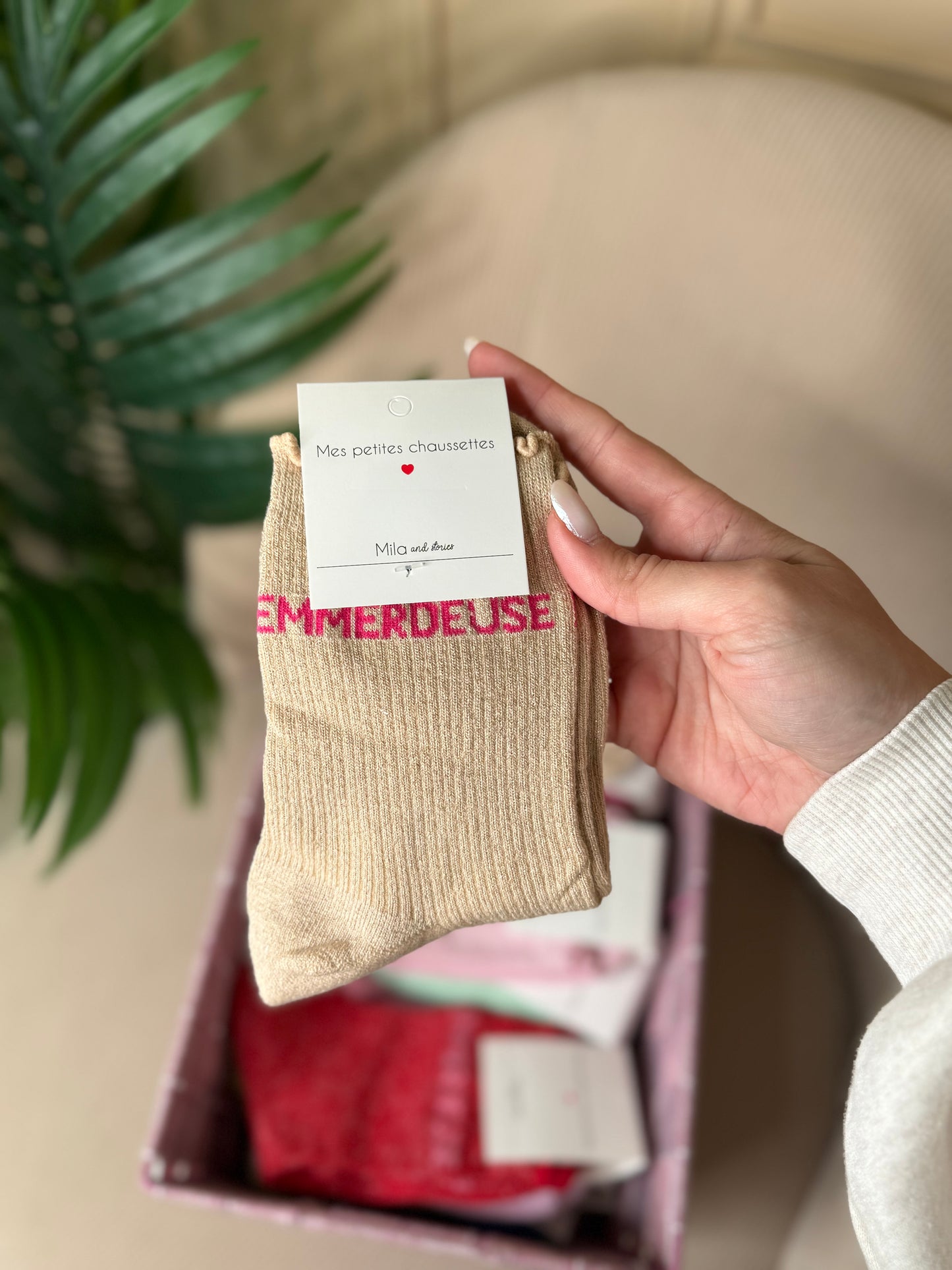 CHAUSSETTES PAILLETÉES EMMERDEUSE