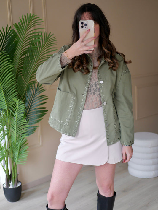 VESTE CAMÉLIA KAKI (PETITE ET GRANDE TAILLE)