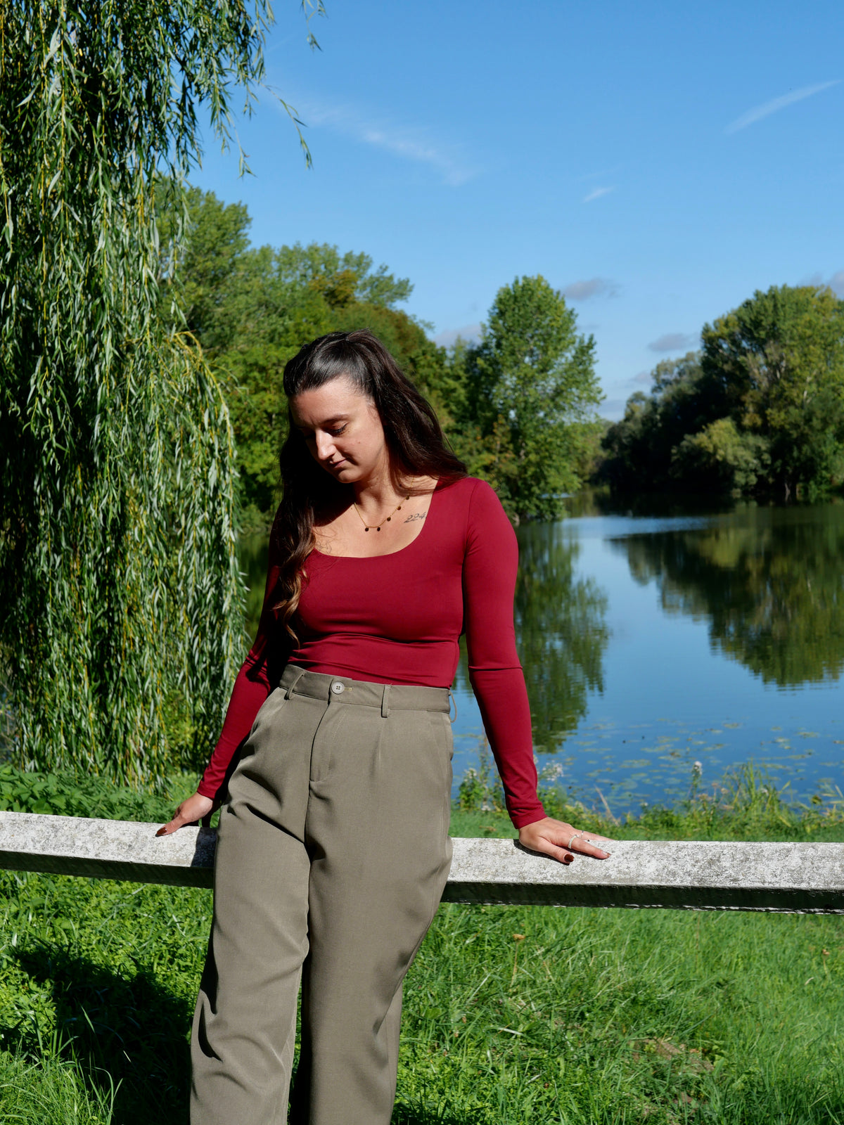 TOP LINA BORDEAUX FONCÉ
