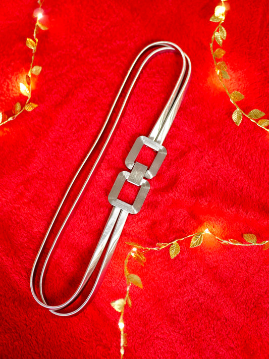 CEINTURE ARGENTÉ DOUBLE BOUCLE