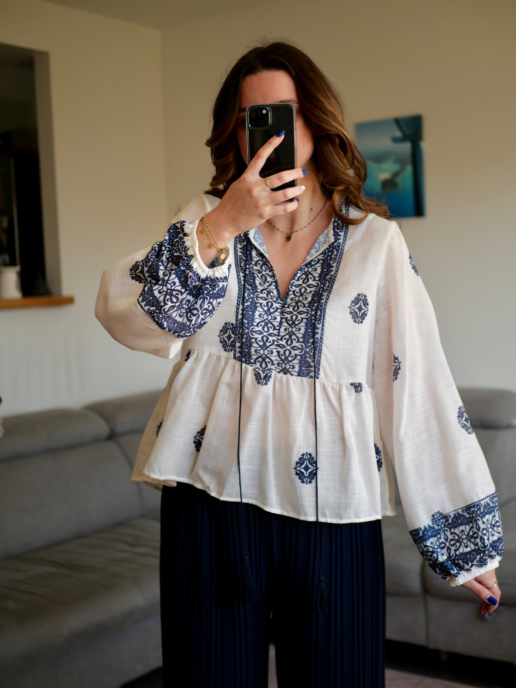 BLOUSE JOYA BLEU MARINE