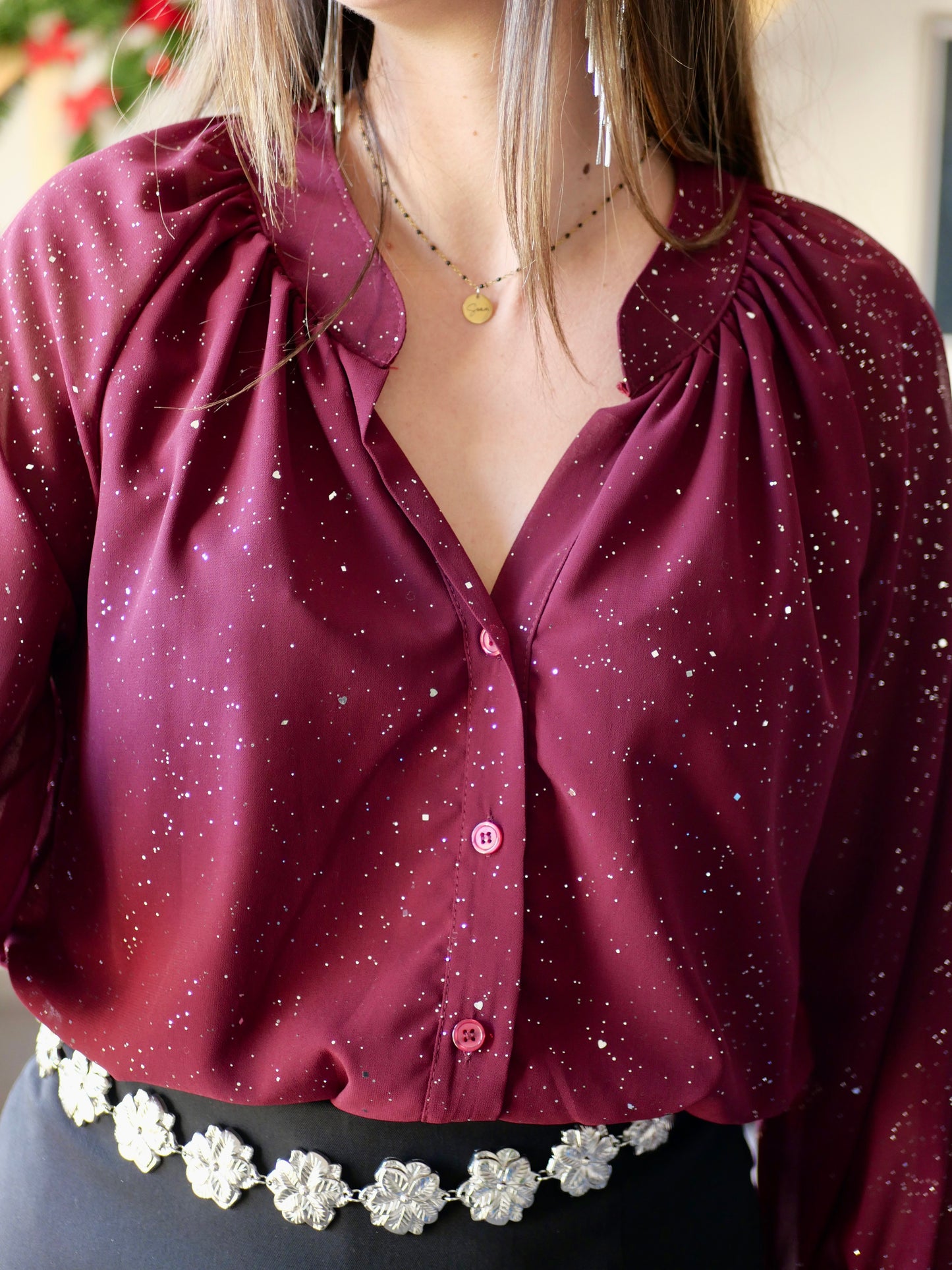 BLOUSE CÉLESTE BORDEAUX