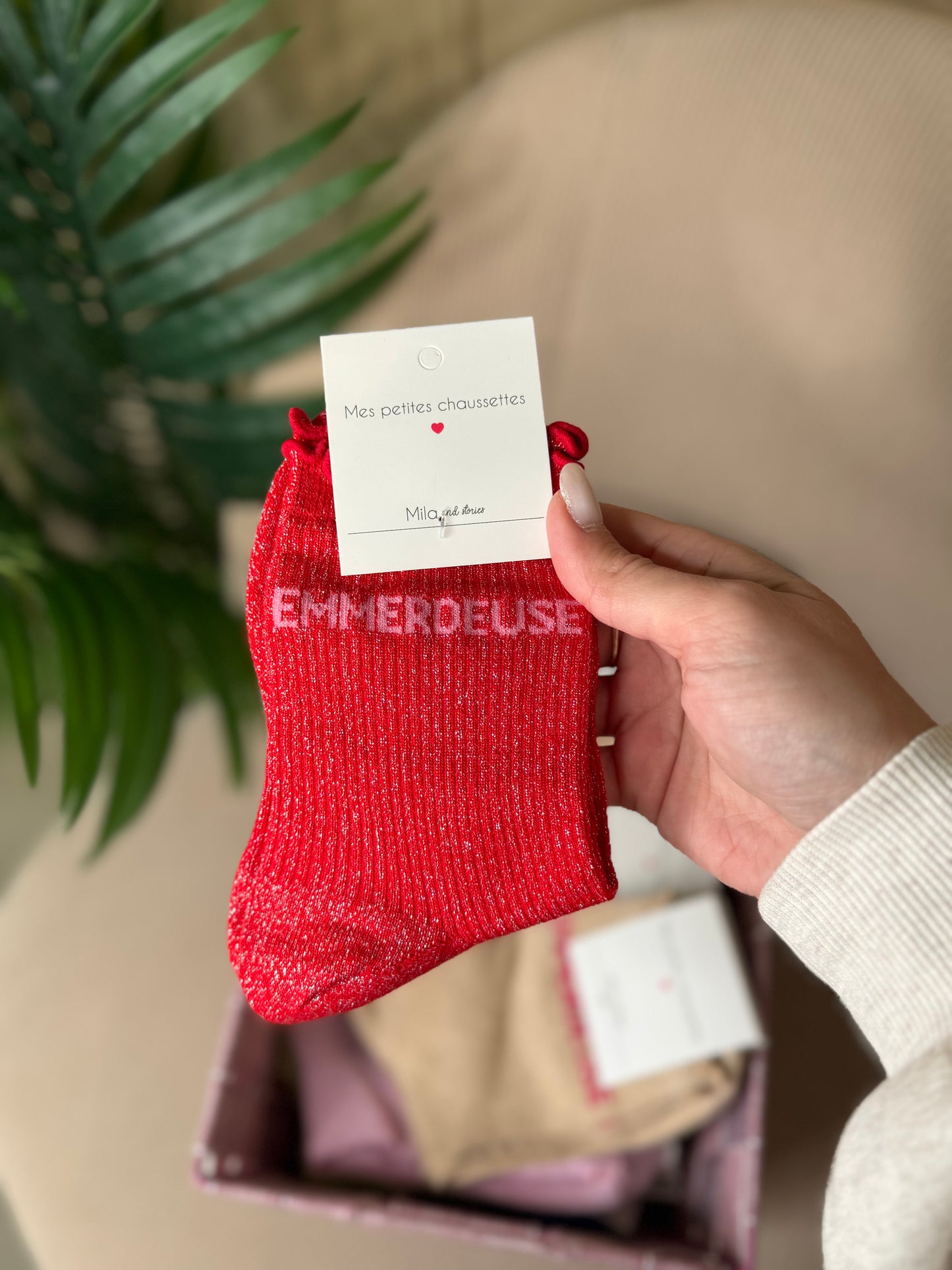 CHAUSSETTES PAILLETÉES EMMERDEUSE