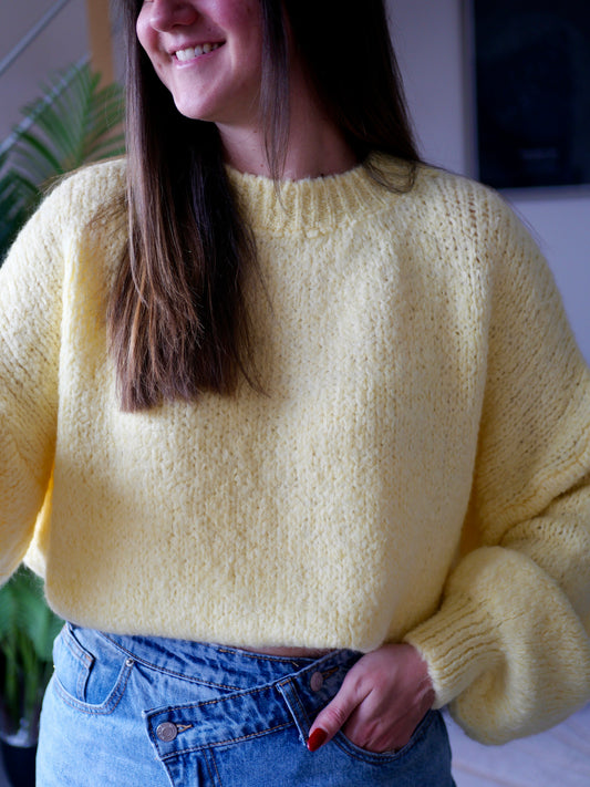 PULL ROMY JAUNE PALE