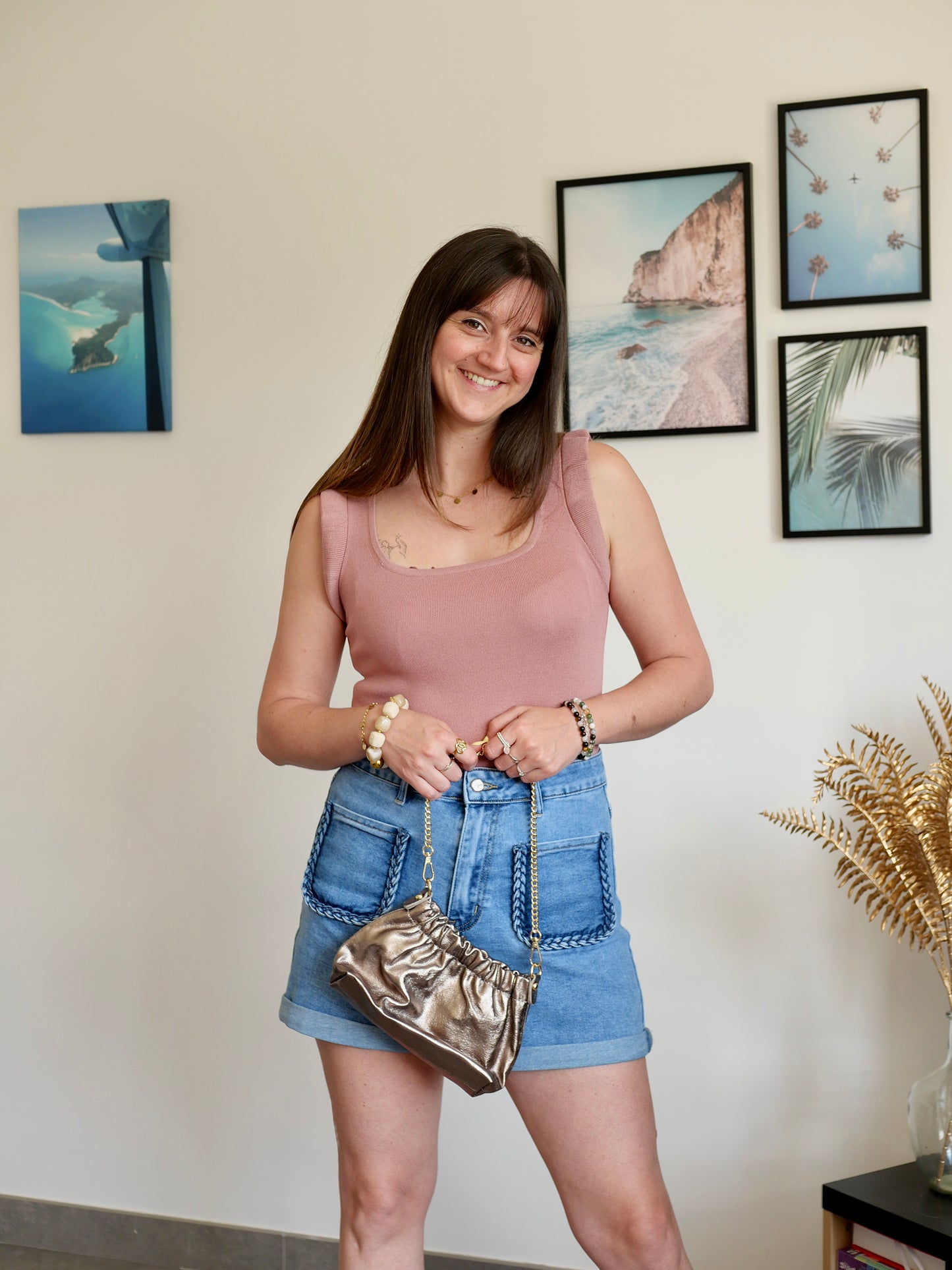 TOP JUSTINE VIEUX ROSE